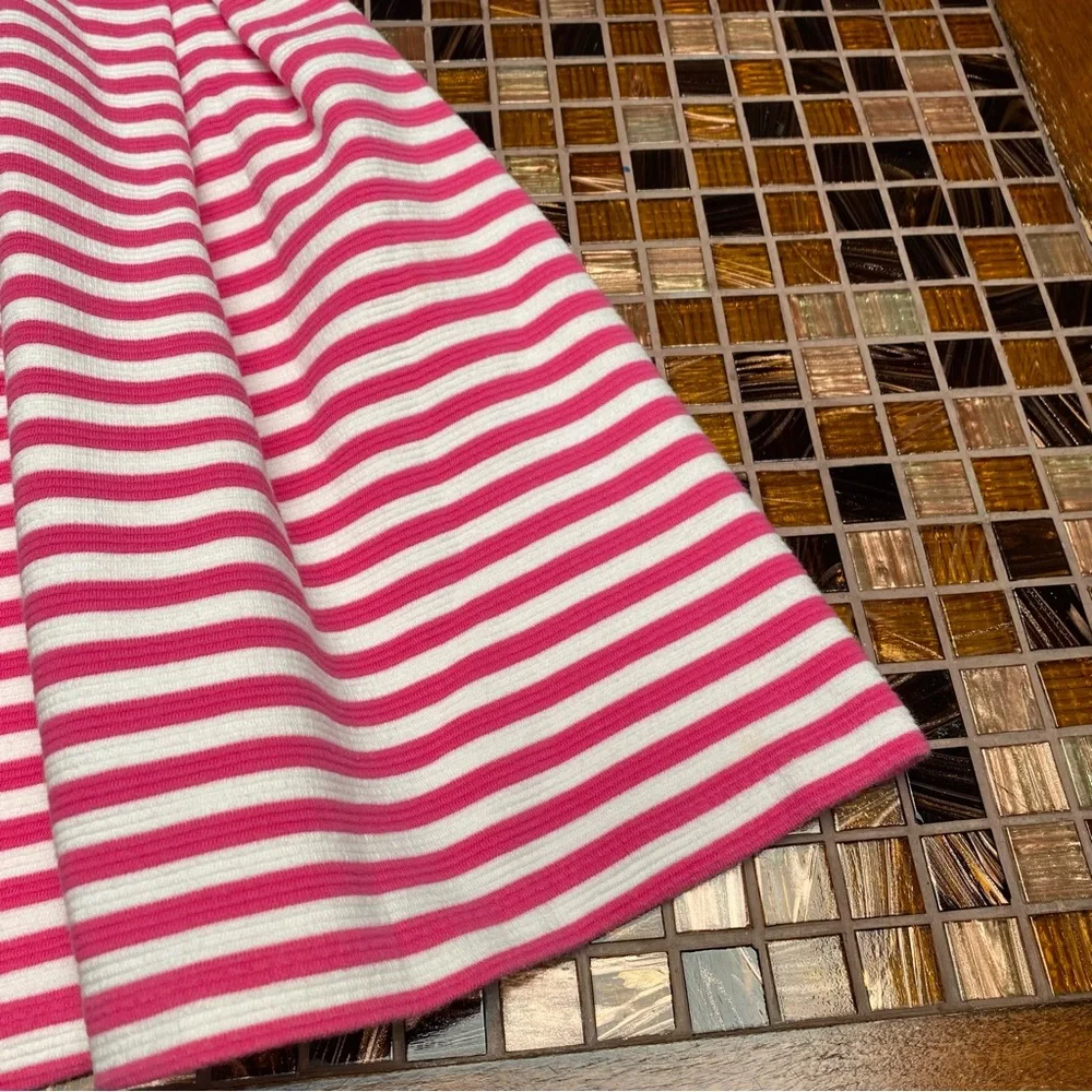 Ralph Lauren Pleated Striped Ponte Dress